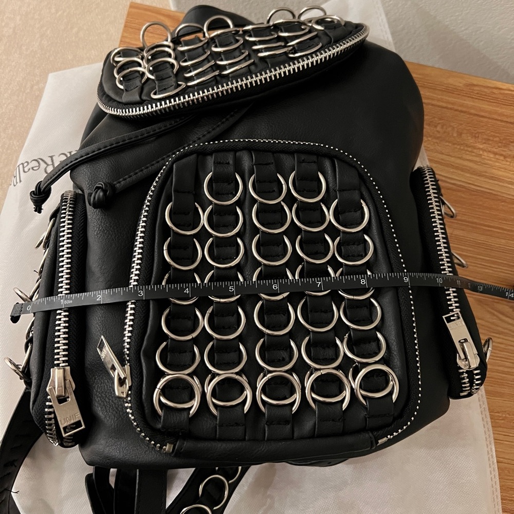 Rare UNIF x Candy Seeker O-Ring Backpack Black Vegan Leather - Picture 11 of 14